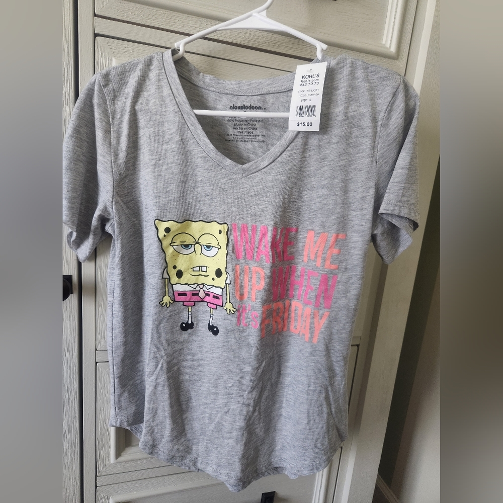 Lazy spongebob t-shirt v neck
